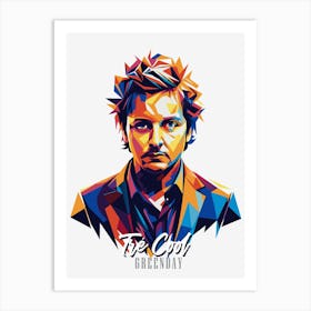 Greenday Tré Cool 1 Portrait Music Icon Style WPAP Pop Art Art Print