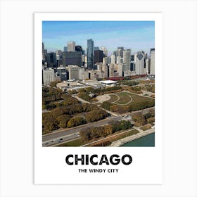 Chicago, City, Print, Art, Landscape, USA, Home Decor, Wall Print Art Print