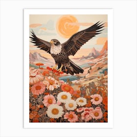 Falcon 1 Detailed Bird Painting Art Print