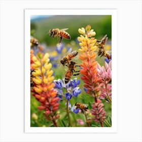 Africanized Honey Bee Storybook Illustration 14 Art Print