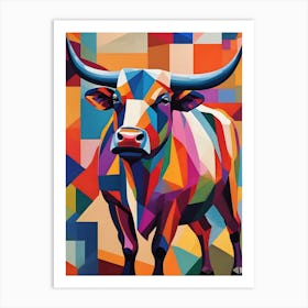 Abstract Bull Painting Art Print