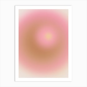 Blush Pink And Brown Gradient Aura Art Print