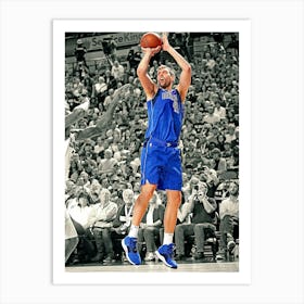 Dirk Nowitzki Of The Dallas Mavericks Shoots The Ball Against The Phoenix Suns Art Print