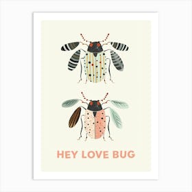 Hey Love Bug Poster 10 Art Print