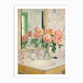 A Vase With Peony, Flower Bouquet 1 Art Print