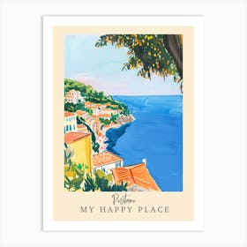 My Happy Place Positano 3 Travel Poster Art Print