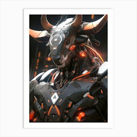 Robot Bull Art Print