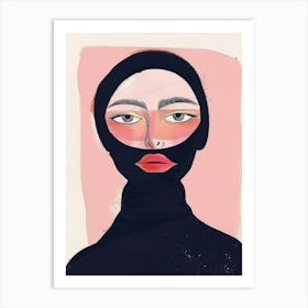 Portrait Of A Woman In Hijab Art Print