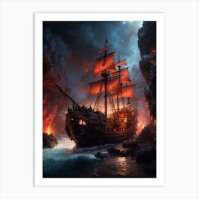 Pirate Ship Print Art Print