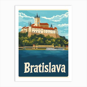 Aihrgdesign A Vintage Travel Poster Of Bratislava 1 Art Print