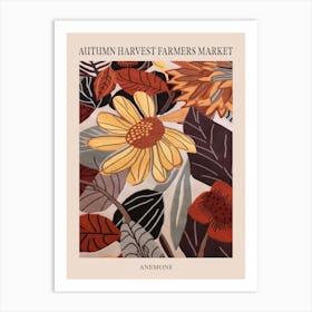 Fall Botanicals Anemone 1 Poster Art Print