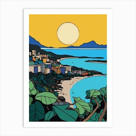 Minimal Design Style Of Rio De Janeiro, Brazil 2 Art Print