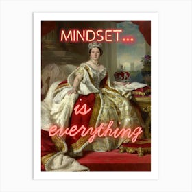 Mindset is everything - Vintage altered art Art Print