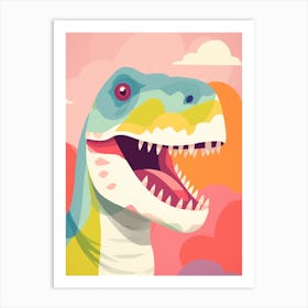 Colourful Dinosaur Tyrannosaurus 4 Art Print