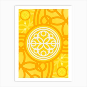 Geometric Glyph in Happy Yellow and Orange n.0011 Art Print