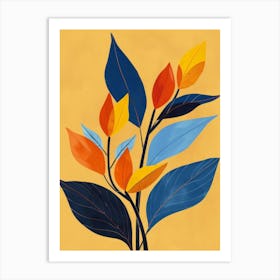 Abstract Leaves Canvas Print 1 Art Print
