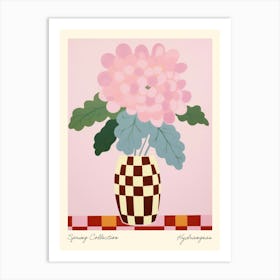 Spring Collection Hydrangeas Flower Vase 2 Art Print