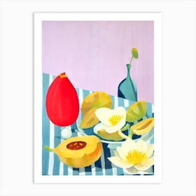 Lotus Root Tablescape vegetable Art Print