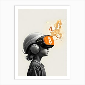 Child With Vr Headset Art Print