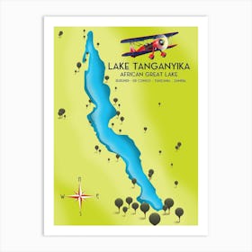 Lake Tanganyika African Great Lake Art Print