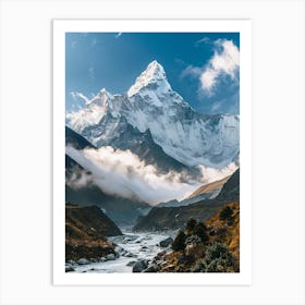 Everest Mountain In Nepal Art Print