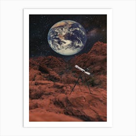 Eath View From Mars Art Print