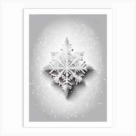 Diamond Dust, Snowflakes, Marker Art 2 Art Print