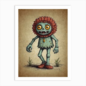 Zombie Illustration Art Print