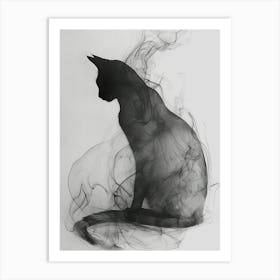 Smokey Cat 5 Art Print