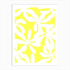 Golden Shadows In Illuminating Yellow Art Print