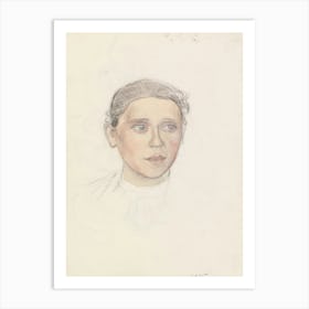 Portrait Of A Young Girl, 1900 1925, By Magnus Enckell Art Print