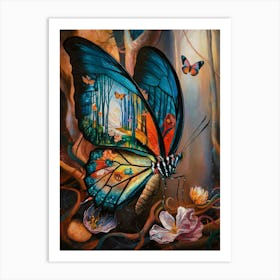 Surrealism Classical Butterfly Painting I Art Print