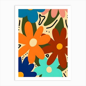 Abstract Flowers 3 Art Print