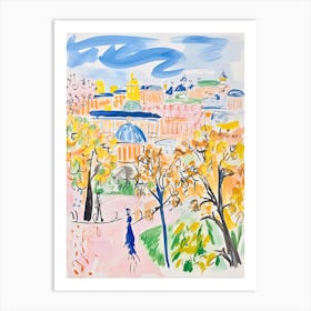 Vienna, Dreamy Storybook Illustration 1 Art Print