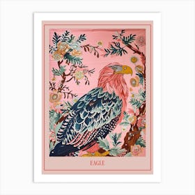 Floral Animal Painting Eagle 4 Poster Art Print