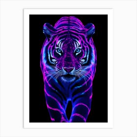 Neon Tiger 5 Art Print