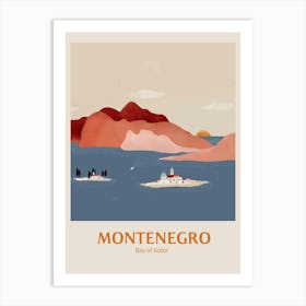 Montenegro and the view of the Bay of Kotor Art Print