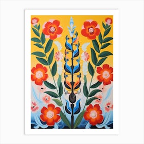 Flower Motif Painting Snapdragon 1 Art Print