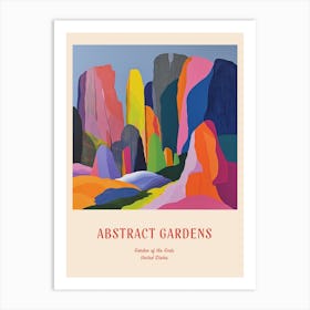 Colourful Gardens Garden Of The Gods Usa 1 Red Poster Art Print