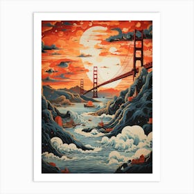 Icon of Innovation: Golden Gate Bridge's Skyline Art Print