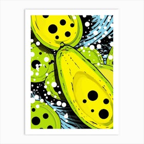 Avocado Polka Dots 2 Art Print