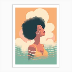 Sea Swimmers Illustration 1 Art Print