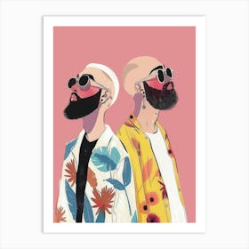 Two Men With Beards Art Print