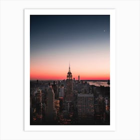 New York Sunset Art Print