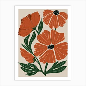 Orange Poppies Art Print