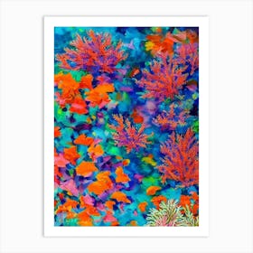 Acropora Tenuis 3 Vibrant Painting Art Print