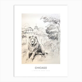 Lincoln Park Zoo, Chicago B&W Poster Art Print