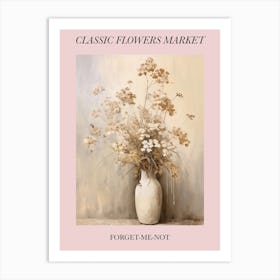 Classic Flowers Market  Forget Me Not Floral Poster 3 Art Print