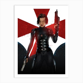 Resident Evil Milla Jovovich Art Print