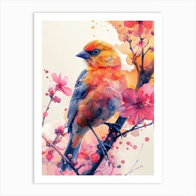 Bird On A Branch 1 Art Print